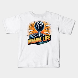 Manual Gear Lever Kids T-Shirt